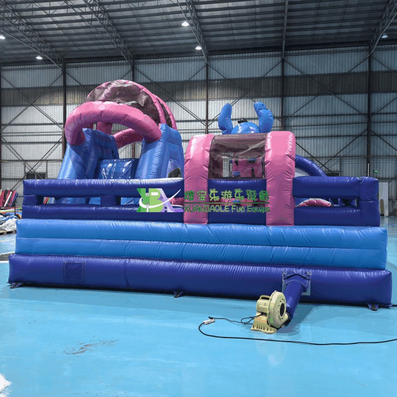 ‌Stitch <000000> Lio parcours d&39;obstacles gonflable combiné‌, château gonflable d&39;usine Fun City pour enfants 18