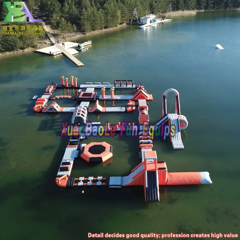 Adults Sport Aqua Water Fun Park Game Inflatable Floating Aqua Park For Lake 1