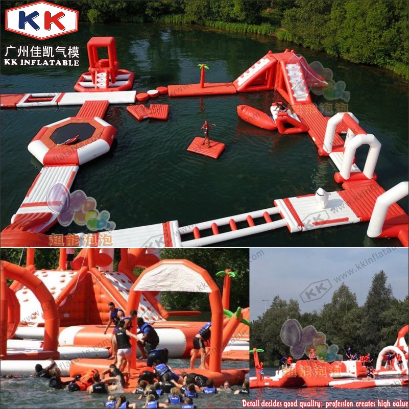 Parque inflable flotante personalizado de fábrica en el agua, obstáculo de agua inflable, juego de agua 11