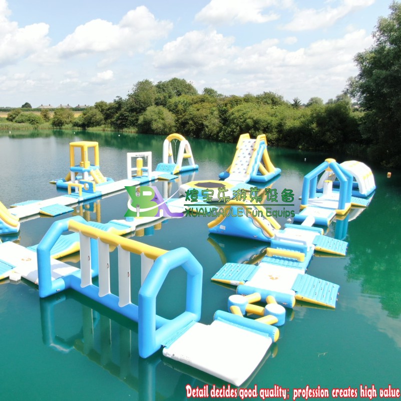 Hot Sale Commercial Water Game Inflatable Fenland Aqua Park Adult and Kids Size Floating Water Park 8