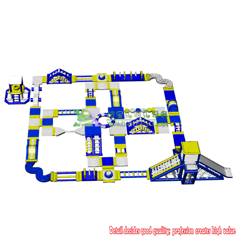 Parc aquatique gonflable drôle, défi de sports nautiques gonflables 3