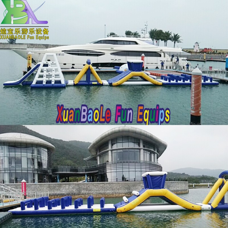 Inflable Parque acuático enorme Juego de agua de Aventure Park de aventuras flotantes inflables para una playa 6