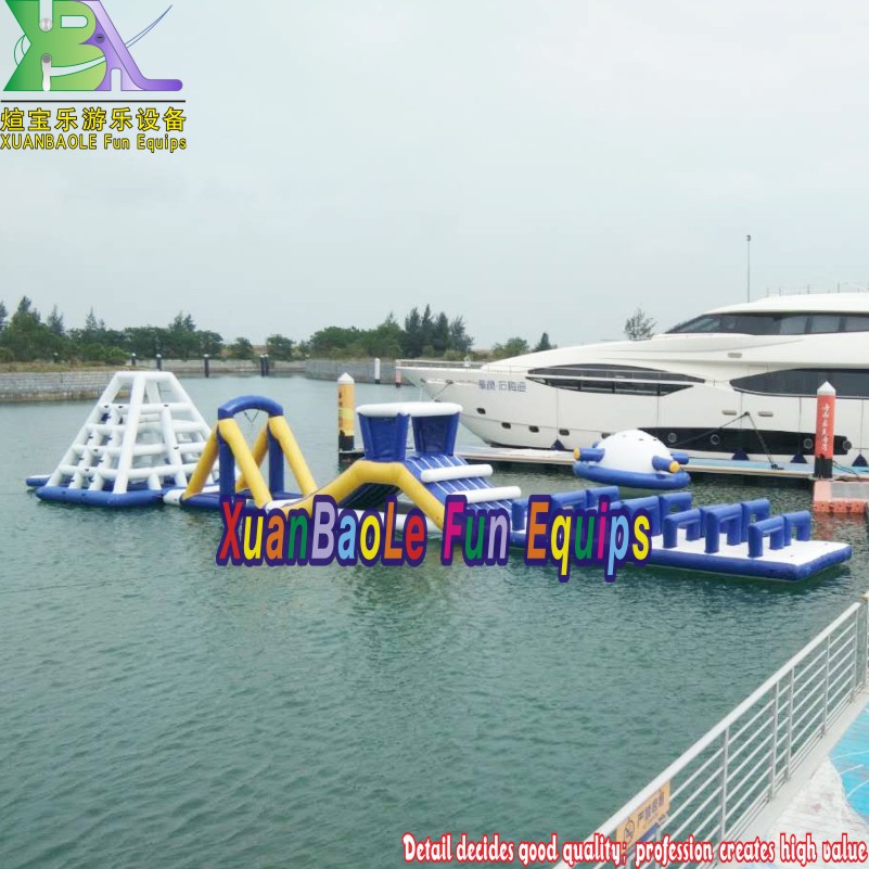 Inflable Parque acuático enorme Juego de agua de Aventure Park de aventuras flotantes inflables para una playa 5