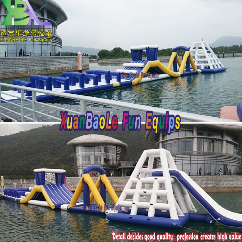 Inflable Parque acuático enorme Juego de agua de Aventure Park de aventuras flotantes inflables para una playa 3