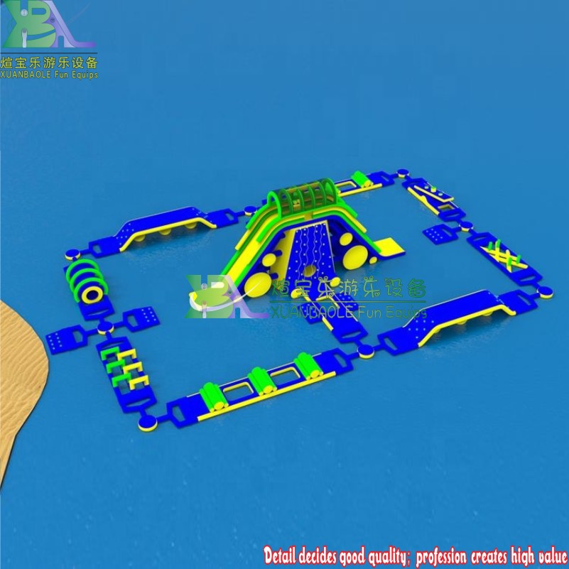 Parque acuático inflable flotante junto a la playa para adultos 5