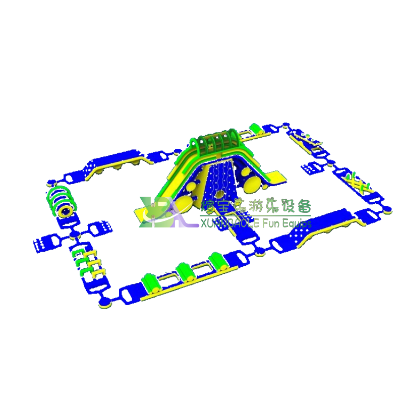 Parque acuático inflable flotante junto a la playa para adultos 3