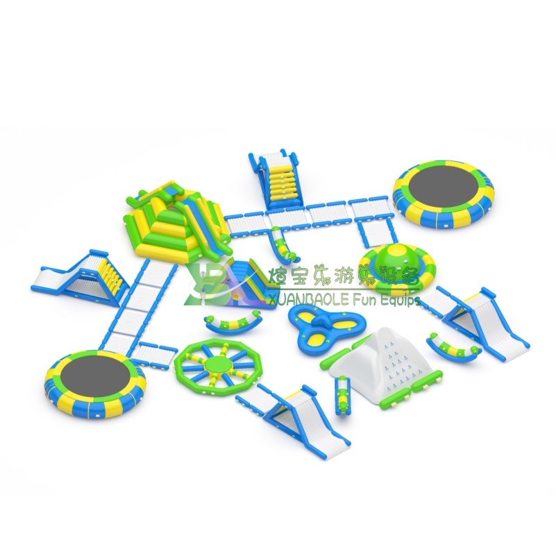 Bounce de divertissement aquatique gonflable flottant, glissière & Conquier 5