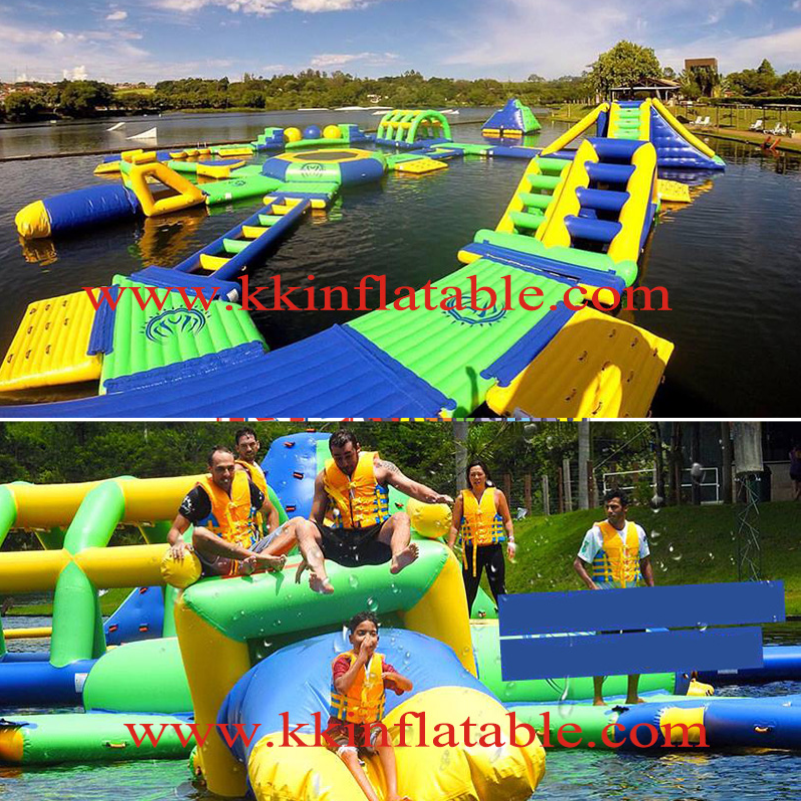 Adult & Kids Inflatable Floating Sports Adventure Water Park on Coastal Waters 7