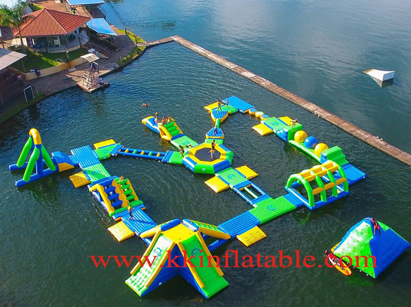 Adult & Kids Inflatable Floating Sports Adventure Water Park on Coastal Waters 1