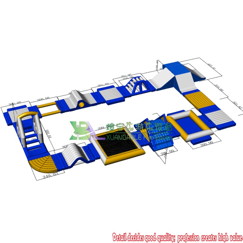 Parque Sea Aqua inflable flotante de alta calidad para uso recreativo y competitivo 7
