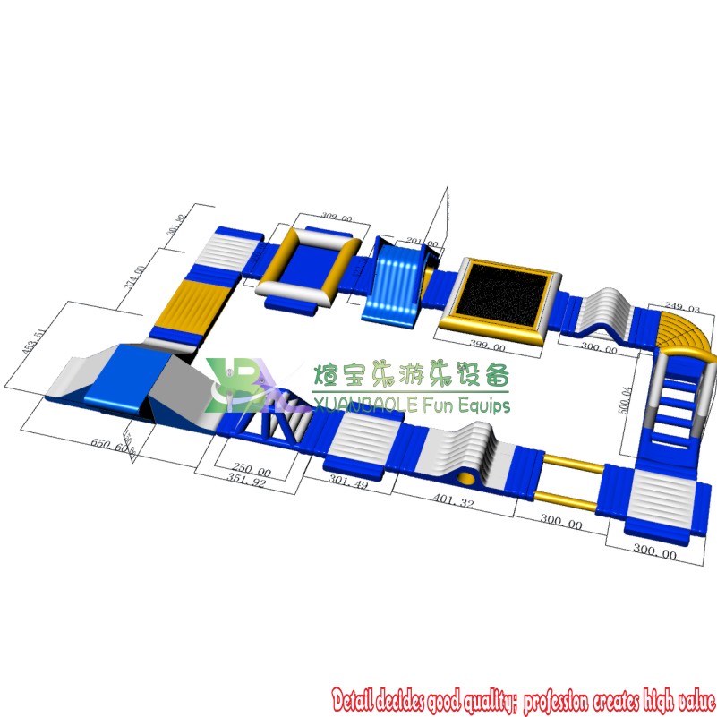 Parque Sea Aqua inflable flotante de alta calidad para uso recreativo y competitivo 6