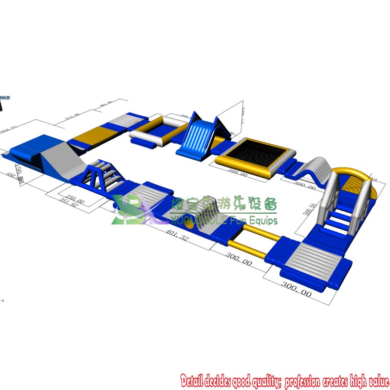 Parque Sea Aqua inflable flotante de alta calidad para uso recreativo y competitivo 5