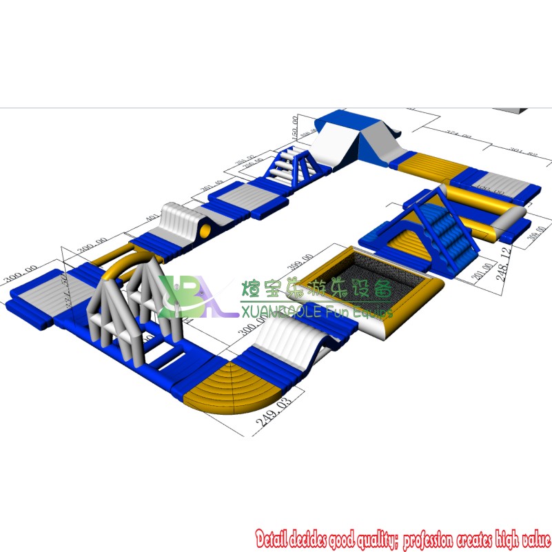 Parque Sea Aqua inflable flotante de alta calidad para uso recreativo y competitivo 4
