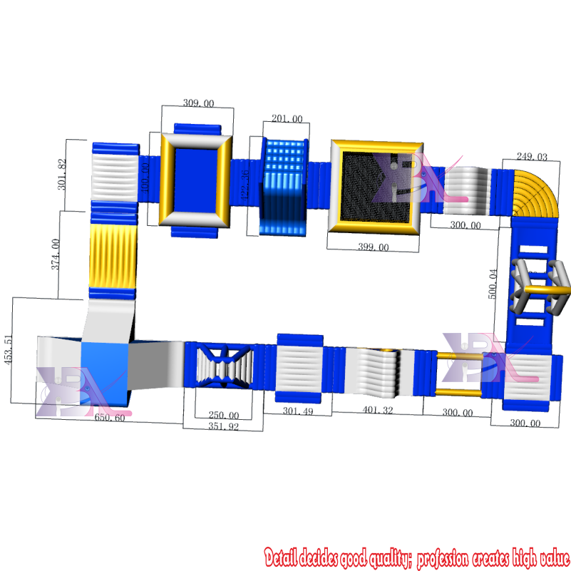 Parque Sea Aqua inflable flotante de alta calidad para uso recreativo y competitivo 1
