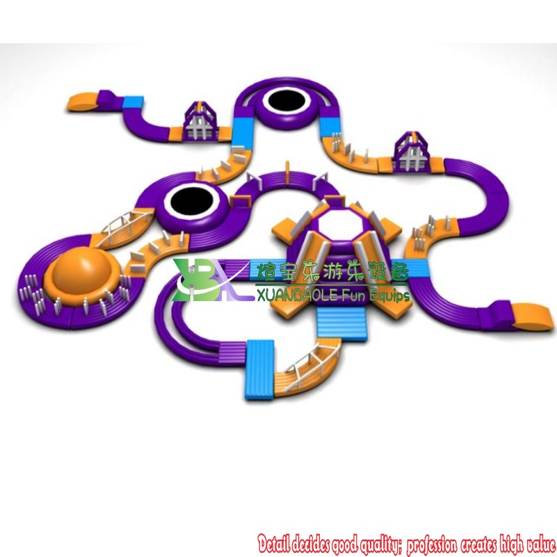 Couleur de circuit amusant aqua gonflable - terrain de jeu d'eau gonflable 6
