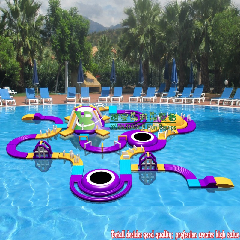 Couleur de circuit amusant aqua gonflable - terrain de jeu d'eau gonflable 1