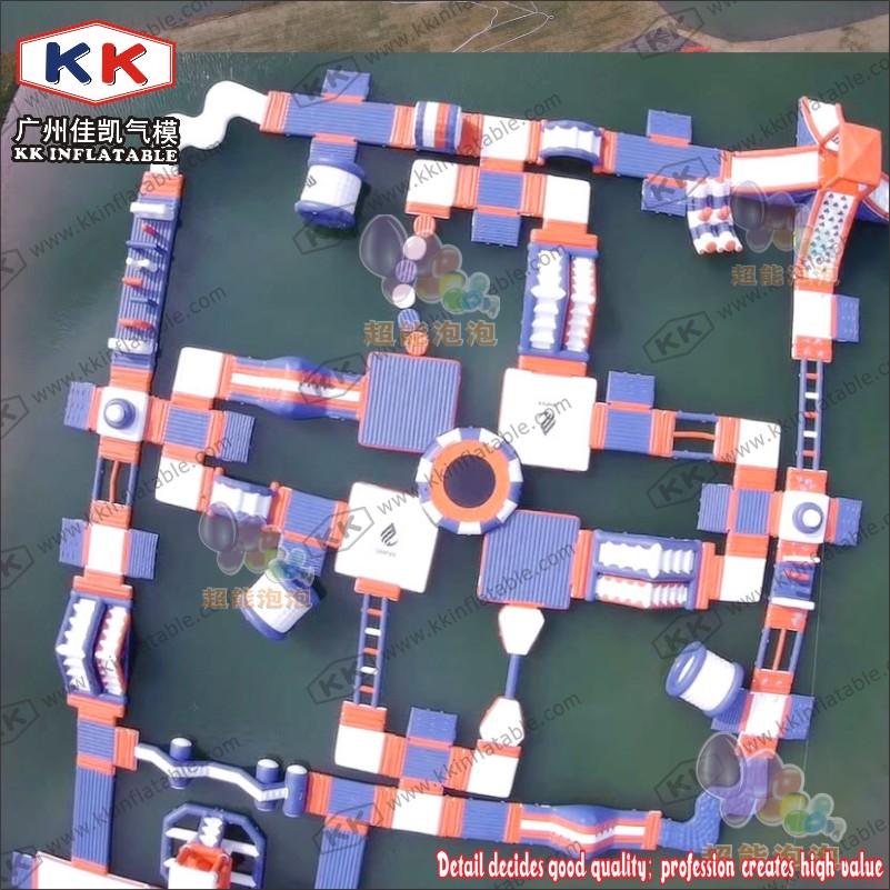 Large - Scale Inflatable Aqua park water floating Adventure Course 1