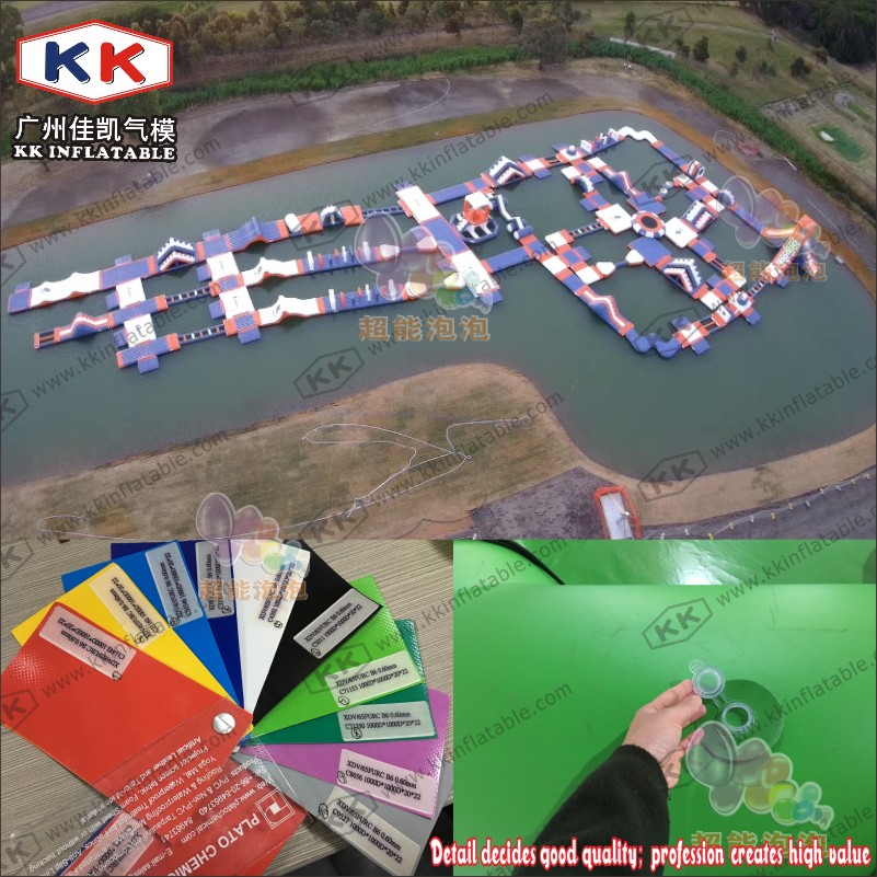 Large - Scale Inflatable Aqua park water floating Adventure Course 3
