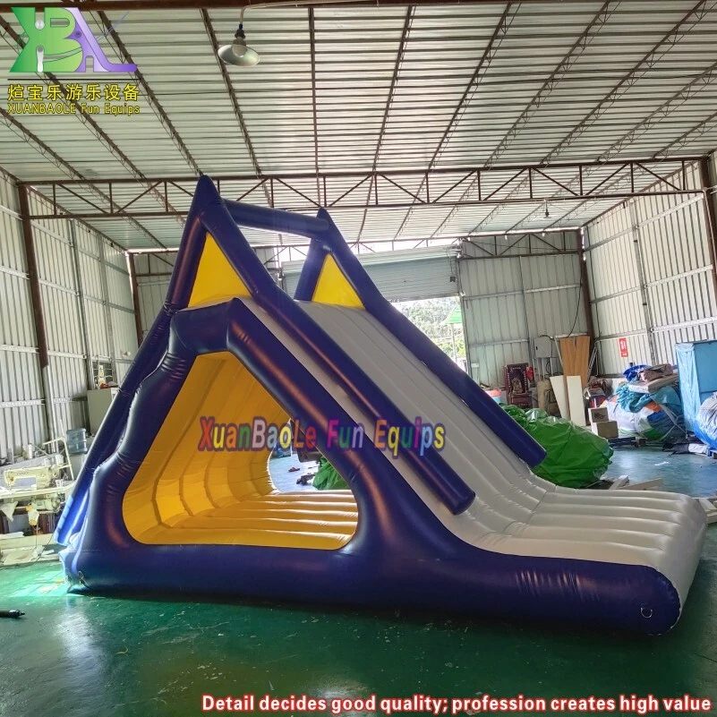 Customized Inflatable Adult Floating Air - Filled Triangular Slide with Rock - Climbing 1