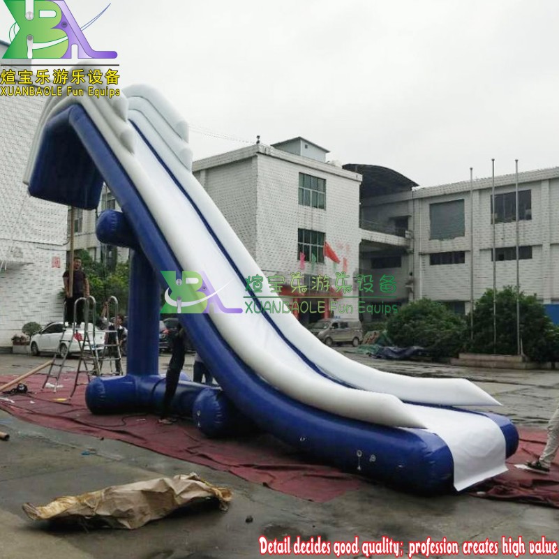 Yacht Water Park Slide Water Slide Boat Inflatable floating Water Slide for summer 5