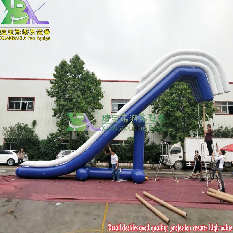 Yacht Water Park Slide Water Slide Boat Inflatable floating Water Slide for summer 4