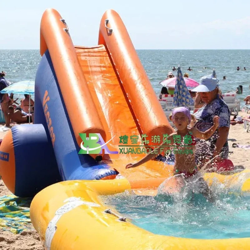 Inflatable water rocket slides for beach Slide water toys 1