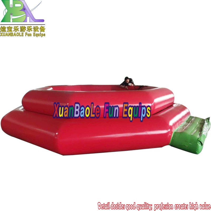 PVC Inflatable Floating Island Climbing Tower Slide For Water Game 7