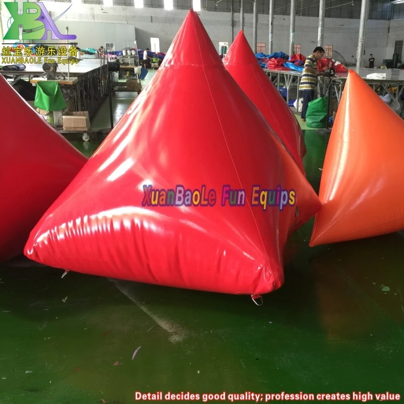 Triangle Shape Inflatable Marker Buoy Inflatable Floating Red Buoys 1