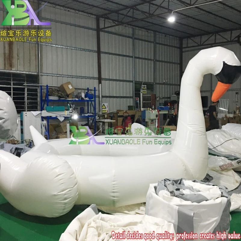 Inflatable Floating Water Trampoline Bounce Bed - Swan Design for Adults & Kids Water Play 1