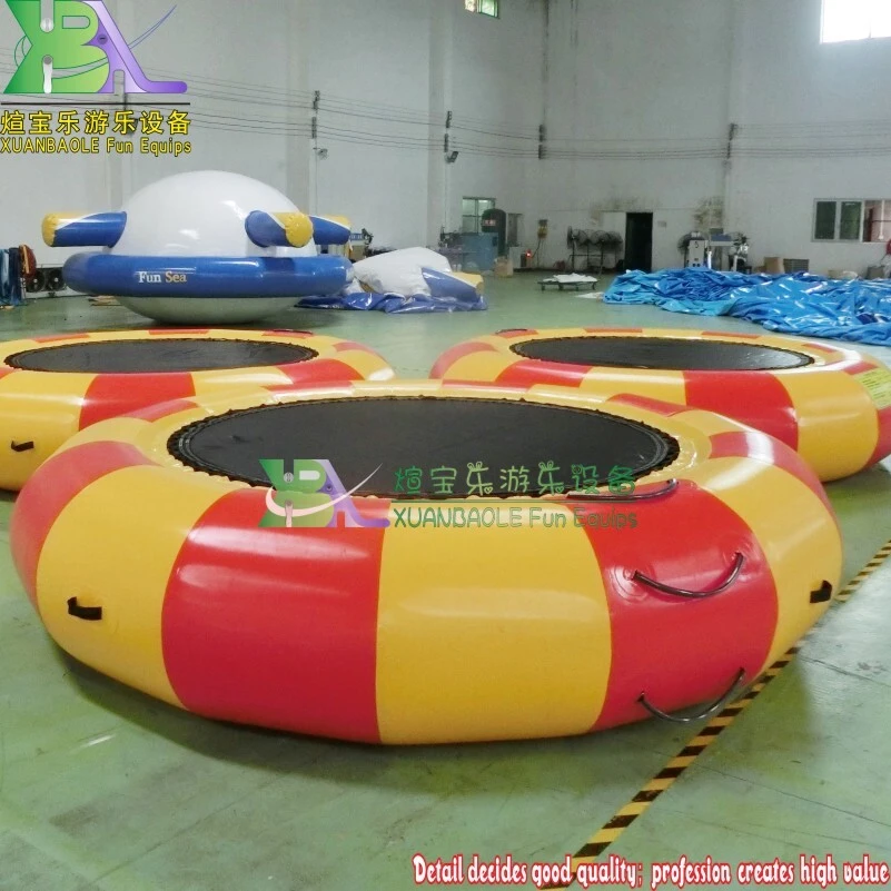 Factory Manufacture Inflatable PVC Floating Water  inflatable Trampoline 1
