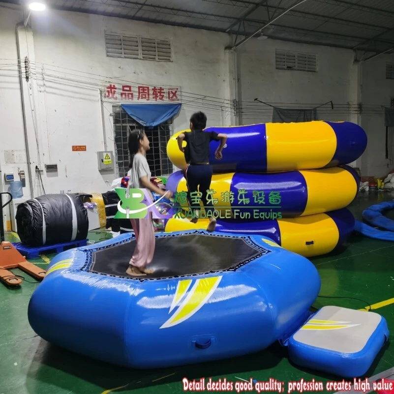 3m Dia Kids Inflatable Water Trampoline – Home Garden Pool Bounce & Swim Platform 1
