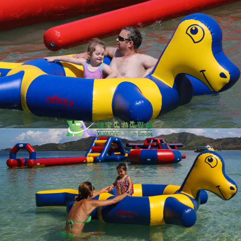 New Seahorse Inflatable Pool Float Bed PVC Water Floating Inflatable Floating Row Bed 7