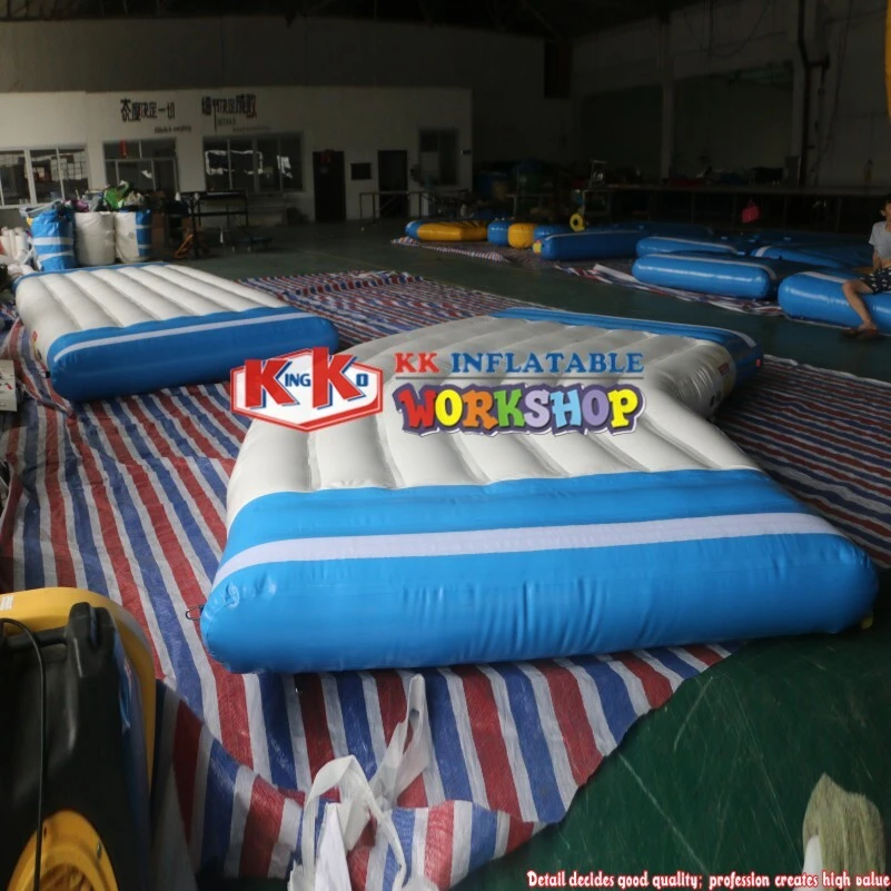 Plataforma de natación de muelle flotante inflable Agua inflable Plataforma de curva pequeña flotante 1