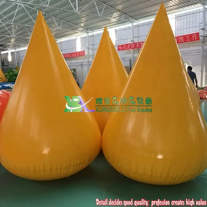 Airtight PVC Cone Shape Inflatable Marker Buoy , Advertising Inflatable Floating Buoys For Water Events 1