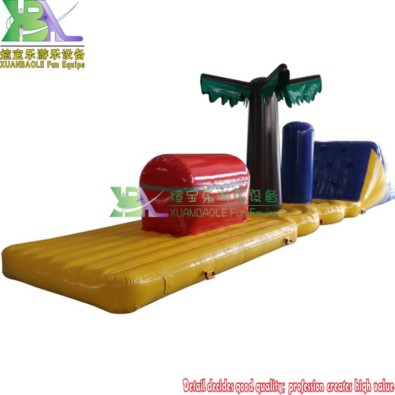 Curso de obstáculos de agua flotante inflable: diversión de piscina segura para niños 2