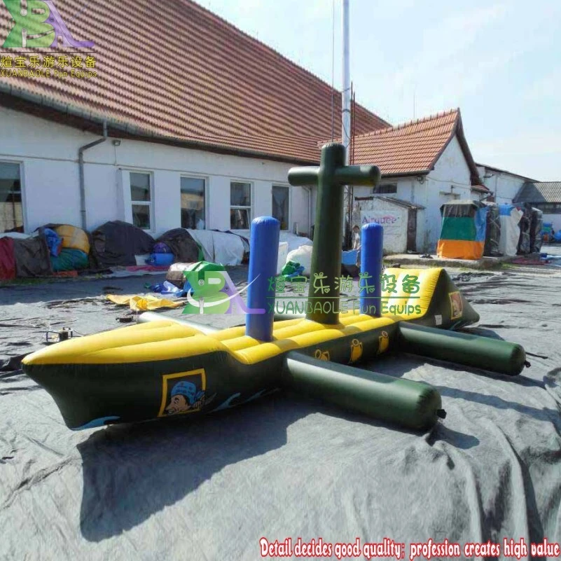Inflatable Pirate Ship Pool Water Park Game Inflatable Floating Water Run Obstacle 1