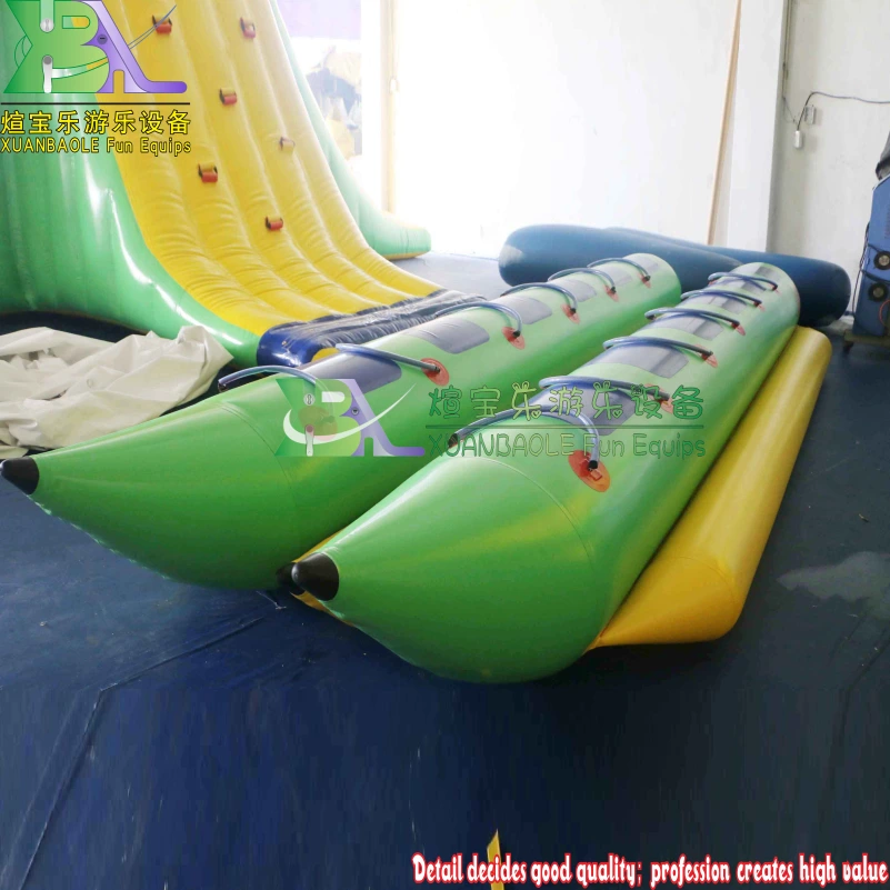 Double Row 12-Person Inflatable Towable Water Banana Boat Water Sports Game & Flying Fish Tube 1