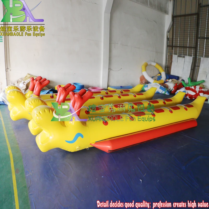 10 - Person Inflatable Dragon Boat Towable Tube – Water Sports Adventure 1