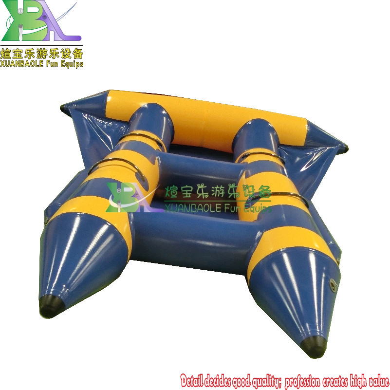 High - Visibility Blue - Yellow Inflatable Water Fly Fish Towable Boat Set for Thrilling Rides 1