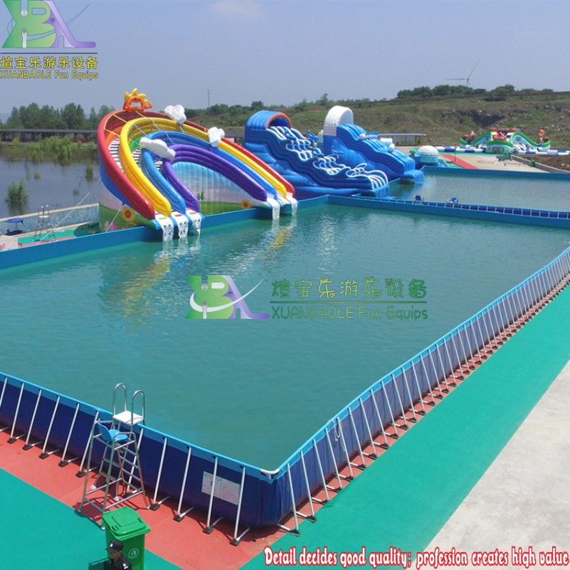 Commercial Removable Metal - Framed Above - Ground Pool for Water Parks & Swimming Training 6