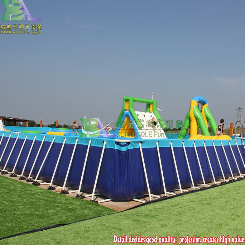 Commercial Removable Metal - Framed Above - Ground Pool for Water Parks & Swimming Training 4