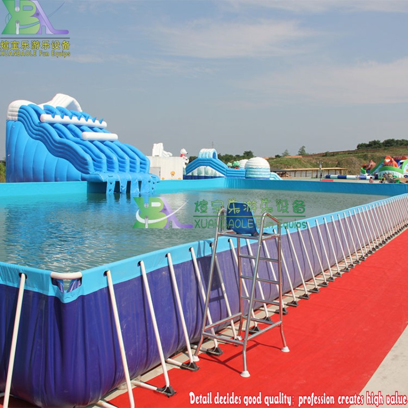 Commercial Removable Metal - Framed Above - Ground Pool for Water Parks & Swimming Training 3