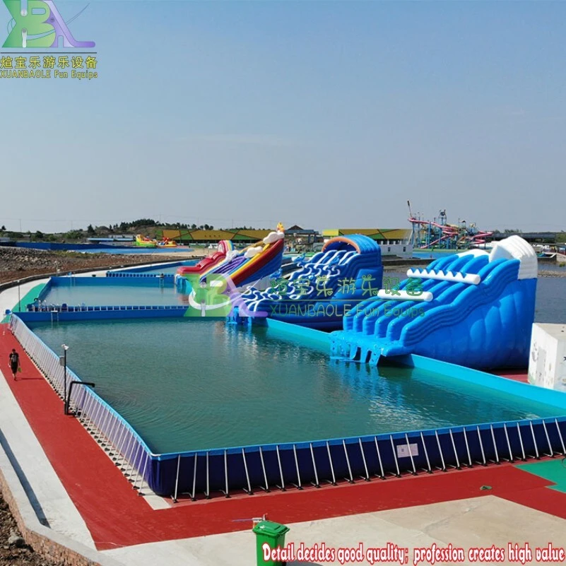 Metal removible comercial - Enmarcado por encima de la piscina molida para parques acuáticos & Entrenamiento de natación 1