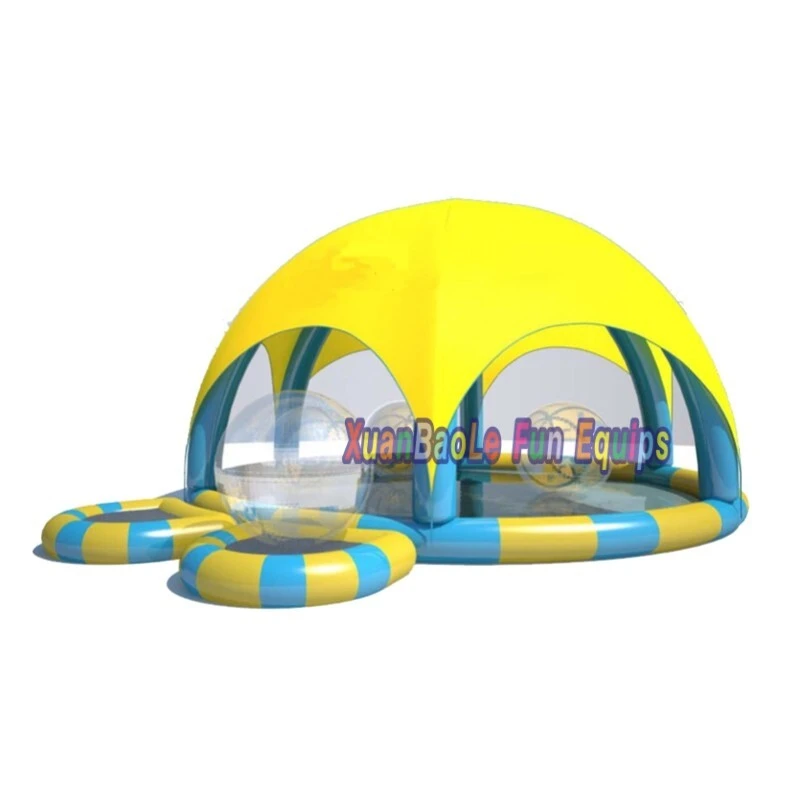 Custom made Kids’ Inflatable Play Pool with Tent Cover 1