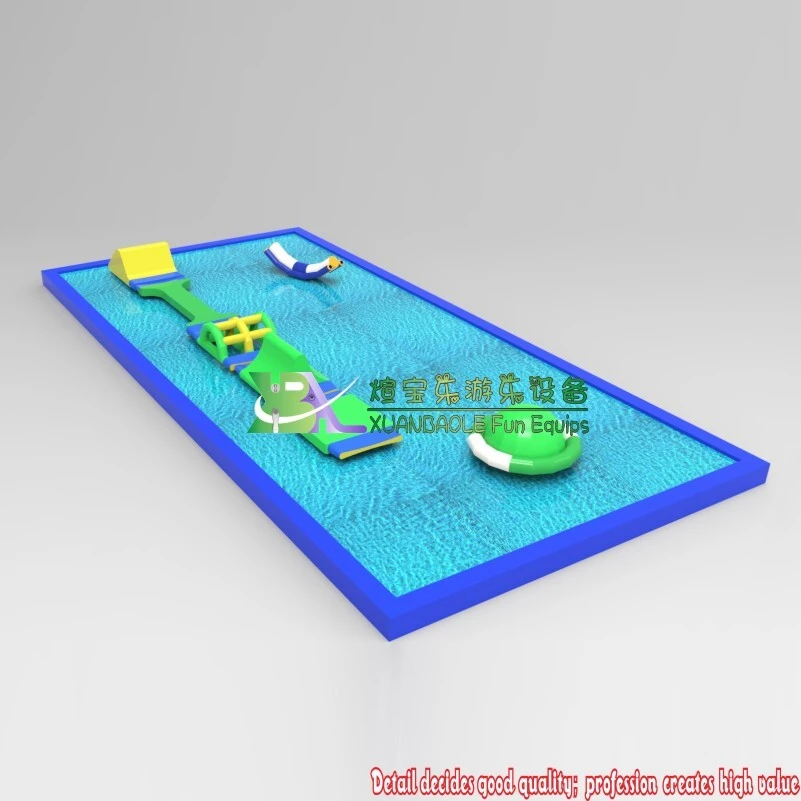 Support personnalisé grand parc aqua flottant gonflable 1