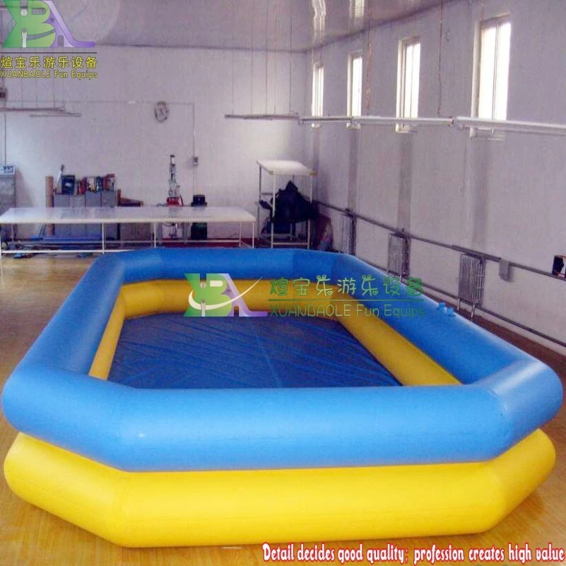 Double - Layer Blue Inflatable Square Amusement Swimming Pool 1
