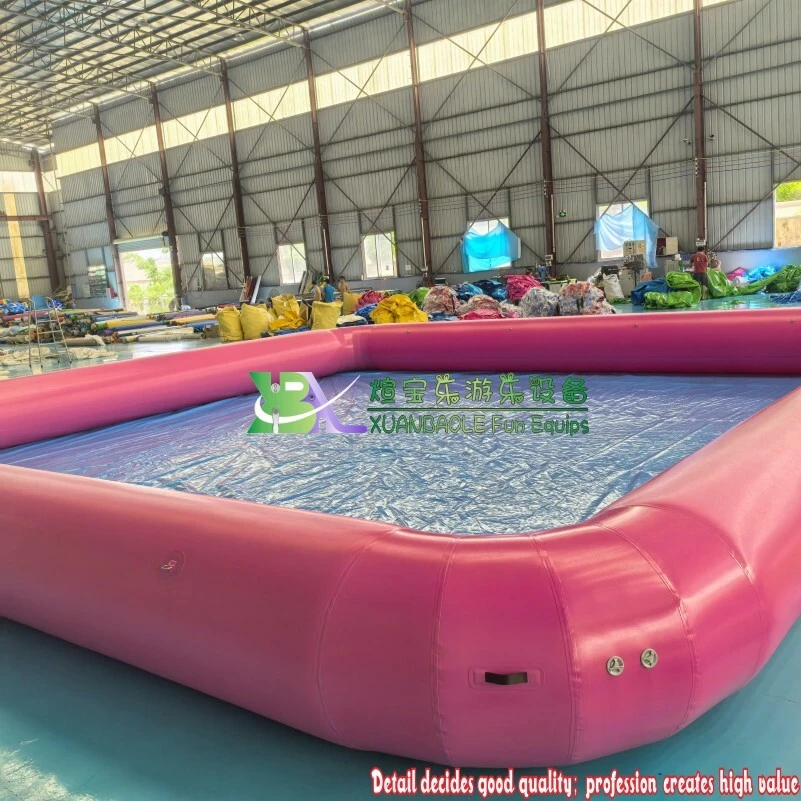 Hot Selling commercial grade pvc Pink inflatable water play swimming pool 1