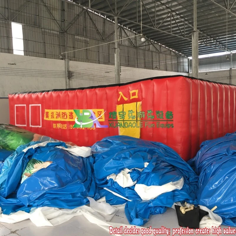 Customized inflatable fire tent training simulator Student drill tent 1