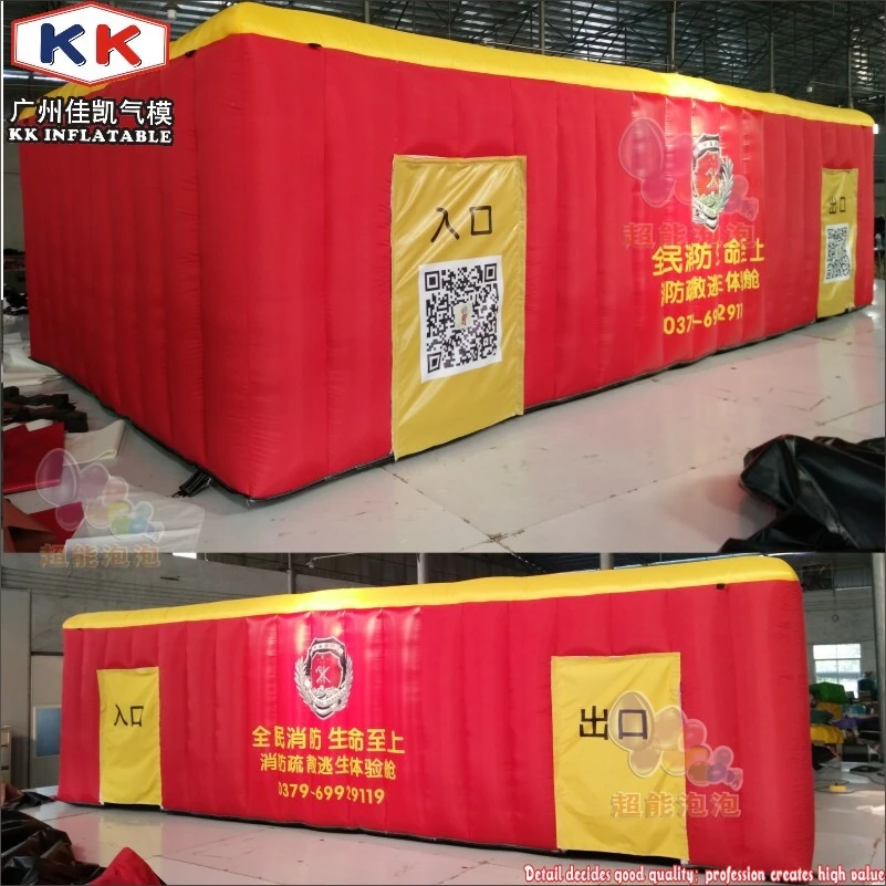 Inflatable Fire Escape Drill Simulation Room & Inflatable Firehouse Unit 1