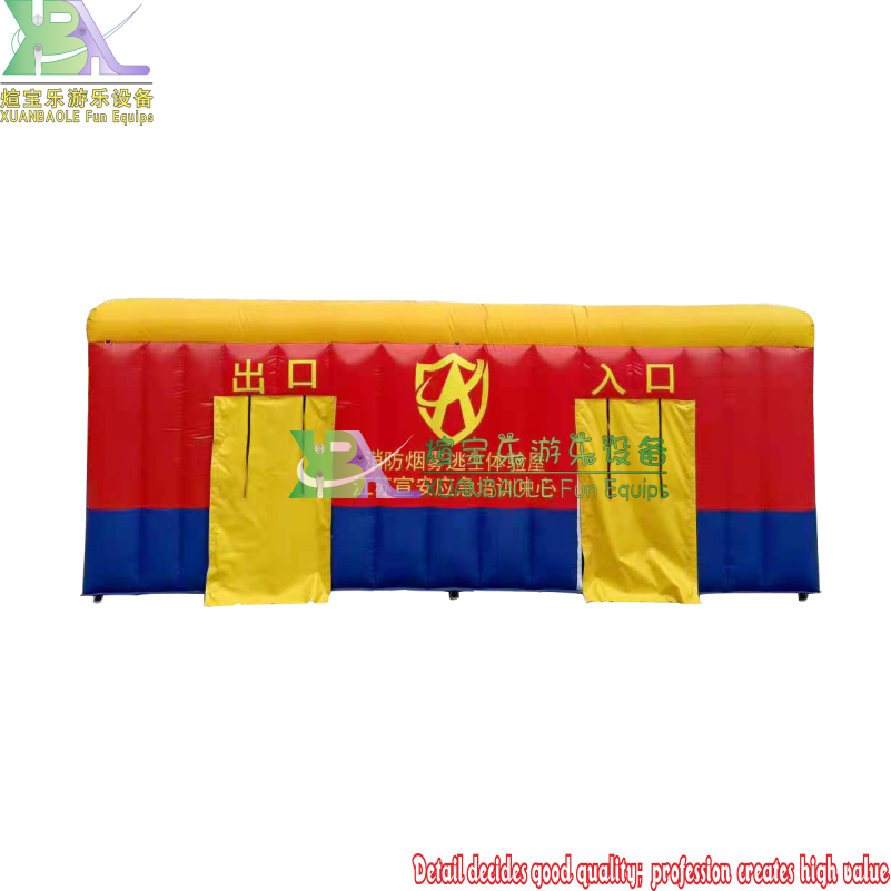 Inflatable Fire Smoke Escape Experience Room for Emergency Training 8